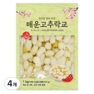 EN FOOD 辣味薤菜, 1kg, 4個
