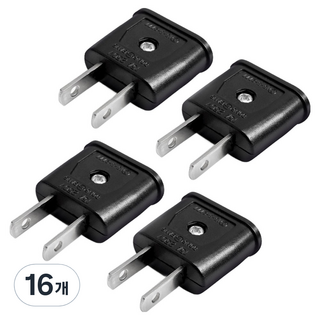 豬鼻子 220V 轉 110V 插頭轉接器, 16個, 黑色, 44mm