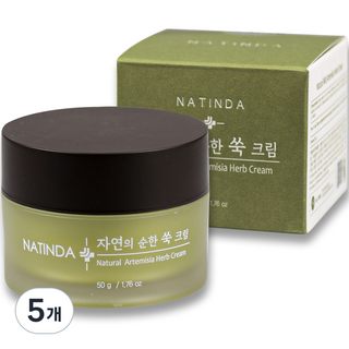 나틴다 자연담은 순한 쑥크림, 50g, 5개