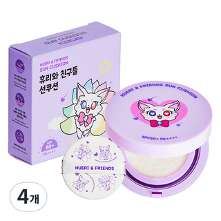 韓國 SHUADAM Hyuri與朋友們 嬰幼兒用低敏物理性防曬氣墊 SPF50+ PA++++, 15g, 4個