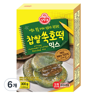 오뚜기 찹쌀 쑥호떡 믹스, 6개, 300g