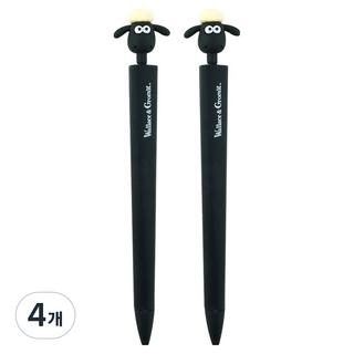 PINKFOOT 華力斯與阿高 三角自動鉛筆 第2彈 笑笑羊 黑色, 4個, 0.5mm