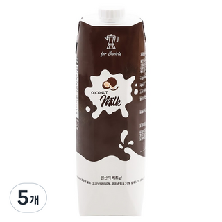 Delight Garden Barista 椰奶, 5個, 1L