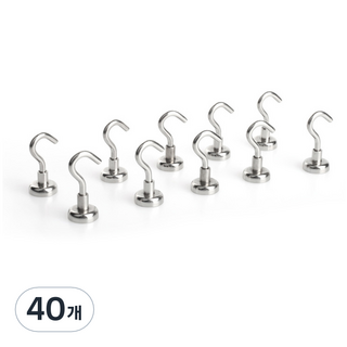 GoodiFoody 超強磁性圓形磁鉤, 40個, 銀