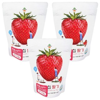 Ssalgwaja 米餅村 無添加寶寶水果脆片 草莓口味, 13g, 3包