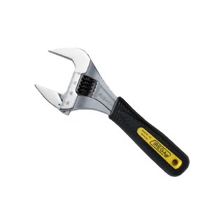 IREGA SWO 92膠柄活動板手 6吋 加強鉻釩鋼 短型握把 超大開口 附公制刻度, 1個