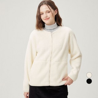 ELLE PARIS 여성용 웜업 덤블플리스 뽀글이 집업 자켓