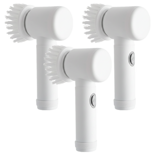 可替換頭 多功能電動清潔刷 360° 旋轉, 3個, 白色