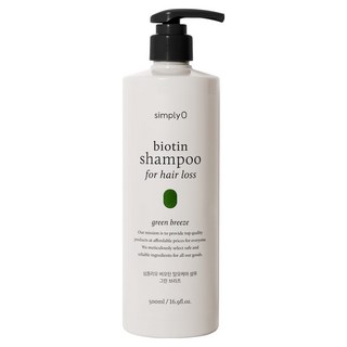 simply O Biotin 頭皮養護洗髮乳 Green Breeze 500ml, 1瓶