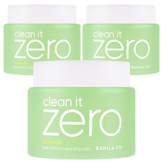 BANILA CO 芭妮蘭 Zero零感肌瞬卸凝霜 毛孔潔淨款, 180ml, 3罐