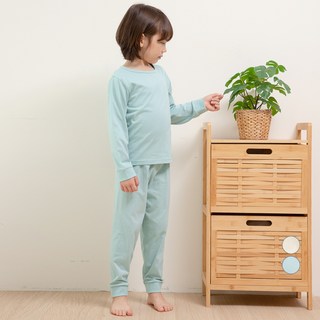 LollyTree 童款30支棉9分袖簡約家居服套裝