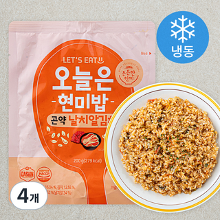 다신 오늘은 현미밥 곤약 날치알 김치 (냉동), 200g, 4개