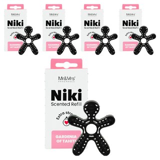 Mr&Mrs FRAGRANCE Niki 車用芳香劑補充蕊, 梔子花, 5個