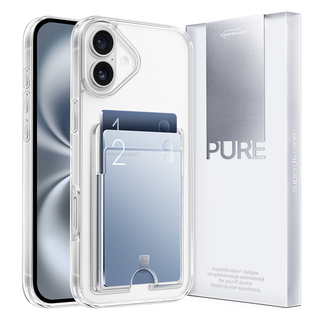 슈퍼디비전 2장 수납 퓨어 클리어 휴대폰 카드 케이스