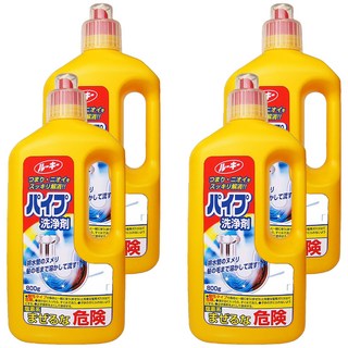 第一石鹼 Rookie 排水管疏通消臭清潔劑, 800g, 4瓶