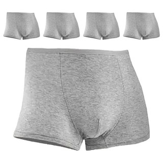 一次性免洗內褲 Set 5件組 四角, 獨立包裝 已滅菌 彈力貼合 男用, XL, 灰色