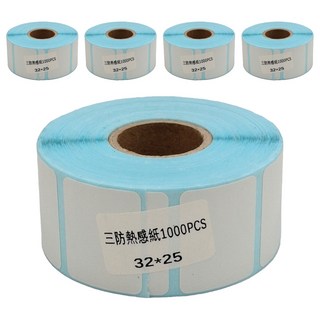 OKPP 歐凱普 熱感應標籤貼紙 1000張, 32 x 25mm, 5個