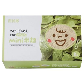 農純鄉 mini米麵 無鹽菠菜 6個月以上 8包, 320g, 1盒