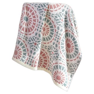 舒柔棉 純棉5層紗浴巾 大(140 x 70cm) 星空 米色 親膚吸水速乾, 1條