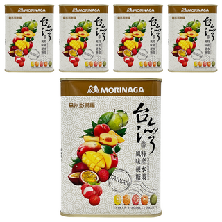 MORINAGA 森永多樂福台灣特產風味硬水果糖, 180g, 5罐