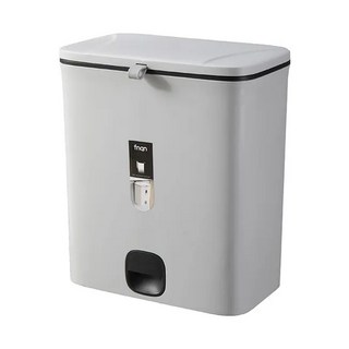 FAmILyLIFE 生活 雙面掀蓋夾縫型 直立/吊掛2用 垃圾桶 YG-109, 淺灰色, 1個