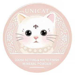 UNICAT 變臉貓 柔焦毛孔礦物控油蜜粉 完美定妝 超細緻粉底, 象牙白色, 1個