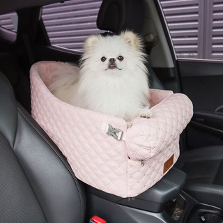 딩동펫 반려동물 프리미엄 콘솔박스 카시트, 핑크, 1개