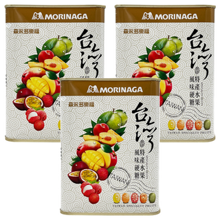 MORINAGA 森永多樂福台灣特產風味硬水果糖, 180g, 3罐