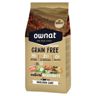 ownat 歐娜特 全齡貓無穀全天然配方飼料 皮毛保健, 放牧雞肉 + 火雞肉, 3kg, 1袋