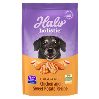 Halo 嘿囉 熟齡犬 無穀雞肉地瓜配方 乾飼料, 無穀雞肉, 4.53kg, 1袋