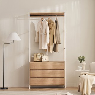 삼익가구 로우디 시스템 옷장 드레스룸 1000 3단 서랍형 방문설치, 오크