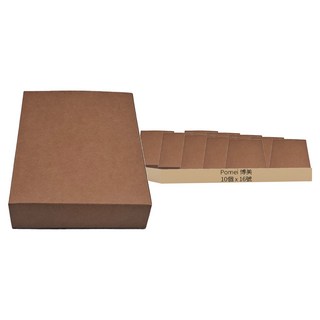 Pomei 博美 牛皮紙盒 A5 無印風禮品包裝盒, 牛皮紙棕色, 1組