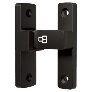 樂居家 夜光防盜門鎖/門扣 直角款 黑色, 1個