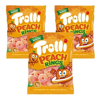 Trolli 甜甜圈造型軟糖 水蜜桃口味, 100g, 3包