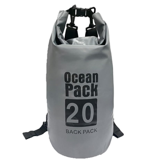 OceanPack 防水桶包, 雙重密封, 多種尺寸可選: 2L, 3L, 5L, 10L, 15L, 20L, 30L, 平舖25 x 61cm, 灰色