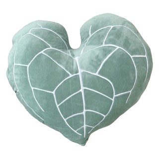 Mega IG居家植感美學抱枕 愛心葉, 40 x 37cm