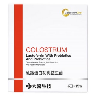 大醫生技 乳鐵蛋白初乳益生菌 15包/盒, 調整體質, 增強保護力, 5g, 1盒