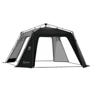 ShineTrip 山趣 05系列 速搭穹頂客廳帳配件 拉鍊圍布 1kg 2片, 逐暮黑, 1組