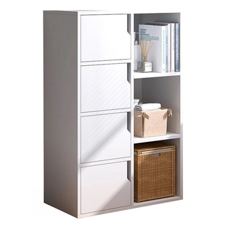 四門書櫃, 50 x 24 x105cm, 白色