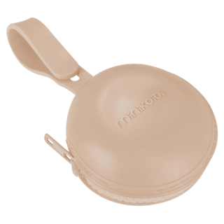 MiNiKOiOi 矽膠奶嘴收納盒, 奶茶杏, 1個