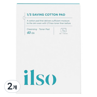 일소 1/3 세이빙 코튼 패드, 40개입, 2개