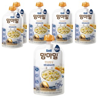 Mammameal 孩童副食品粥 15個月以上適用, 鮑魚綜合蔬菜口味, 140g, 6包