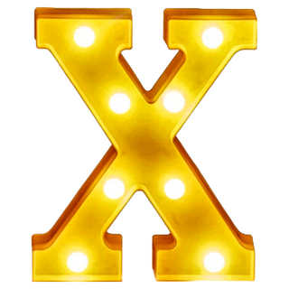 生活King 字母裝飾燈, X 白色