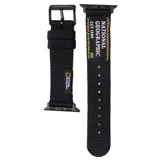 NATIONAL GEOGRAPHIC 國家地理 Smart Watch Nato Slim Strap 潮流錶帶, 黑色, 1個