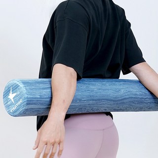 트라택 EVA 폼롤러 원형 + 운동법 매뉴얼 + 포스터, 블루, 1개