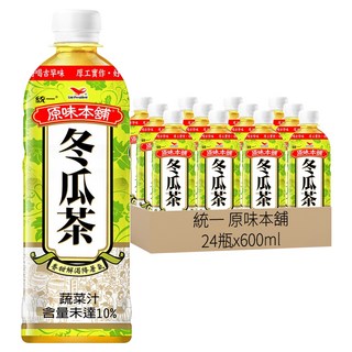 統一 原味本舖 冬瓜茶, 600ml, 24瓶