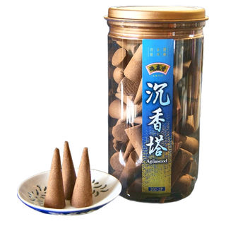 通利香業 滿庭香 沉香塔, 星洲沉粉，特殊黏粉，燃燒時間約30分鐘, 直徑1.7x高度5cm，約150公克, 202-2P, 1罐