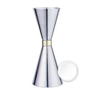 KALDIN 雞尾酒量酒器 60/90ml+清潔錠組, 1套, 銀+金（雞尾酒吉格）