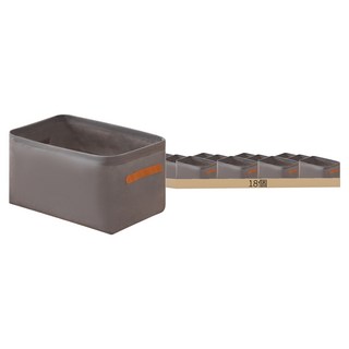 沐也 鋼架衣物收納箱, 灰色, 18個