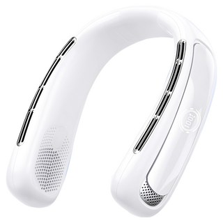 OMG USB數顯強勁降溫無葉掛脖風扇/輕量靜音隨身風扇, N50, 白色